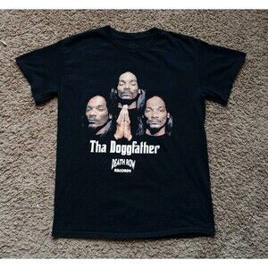 Snoop Dogg Death Row T-Shirt Women's Size Small 90's Graphic Print Black Shirt